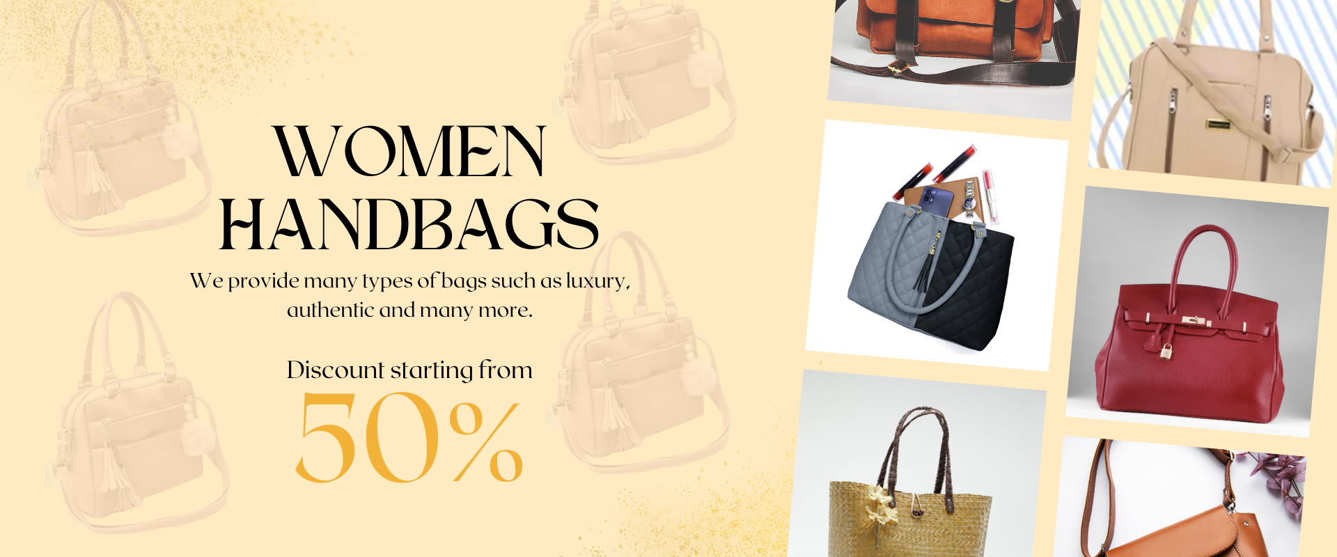 Minimalist Bags Collection Banner